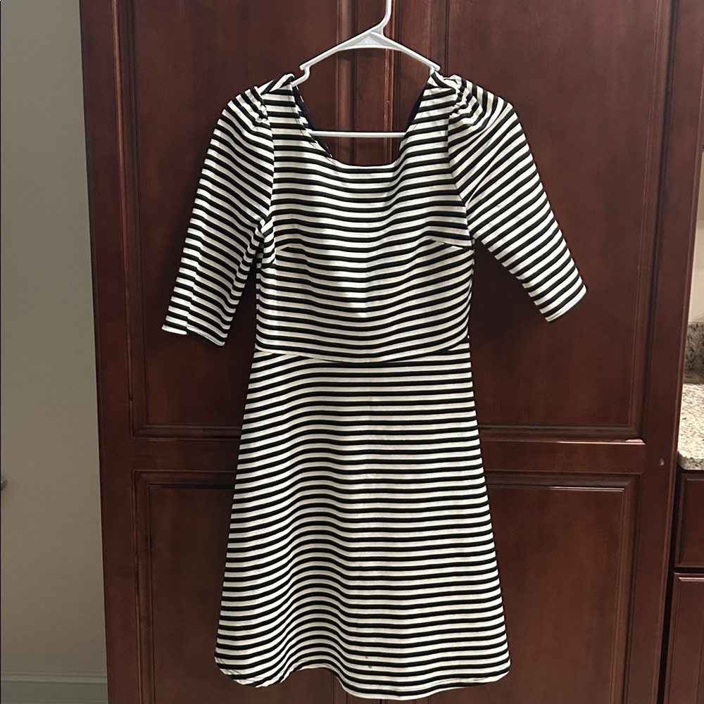 Black and White Striped Dress